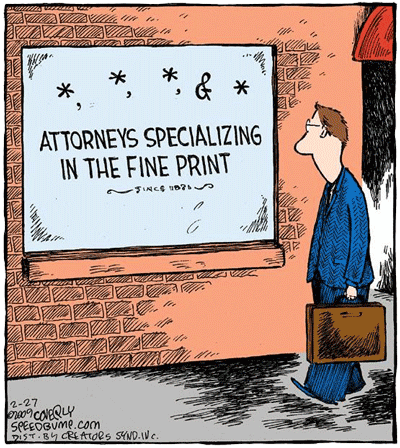 Cartoon: Fine Print Specialists