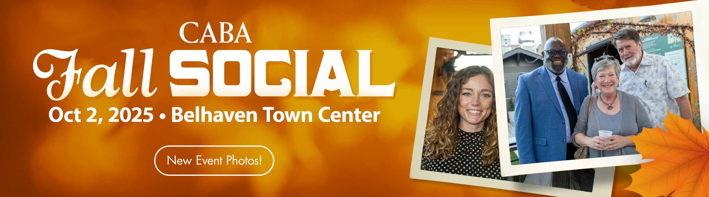 View Event Photos from the 2025 CABA Fall Social on October 2, 2025 at the Belhaven Town Center